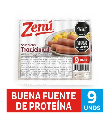SALCHICHA TRADICIONAL ZENUx225GxUN