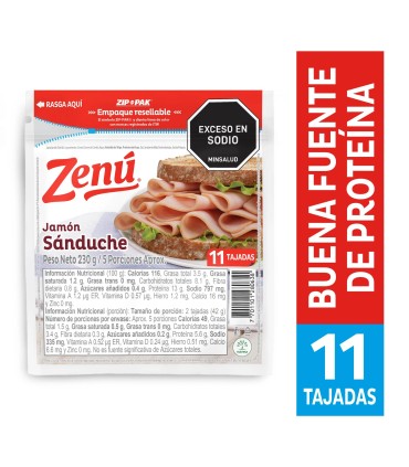 JAMON SANDUCHE ZENU PQ230GxUN