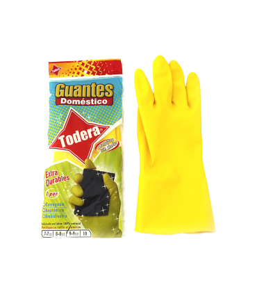 GUANTE DOMESTICO TODERA AMARILLO T8