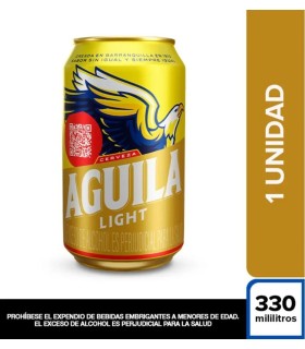 CERVEZA AGUILA LIGHT LATA 330 MILILITRO