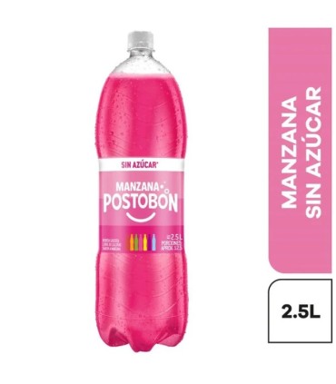 GASEOSA MANZANA CERO BOTELLA 2.5 LITRO