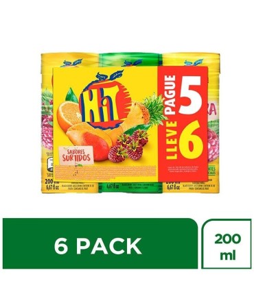 OFERTA JUGO HIT SURTIDO TETRABRIK200 MILILITRO P5L6xUND