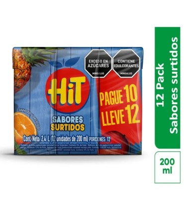 OFERTA JUGO HIT SURTIDO TETRABRIK200 MILILITRO P10LL12 UNIDAD