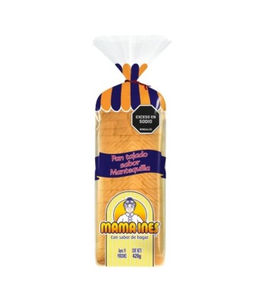 PAN TAJADO MANTEQUILLA  MAMA INES BOLSA 420G