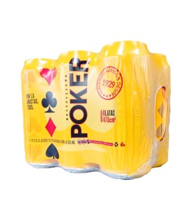 CERVEZA POKER CLASICA SIXPACK LT473 MILILITROS