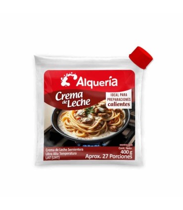 CREMA DE LECHE ALQUERIA PREPARACION  CALIENTE BOLSA 400GR
