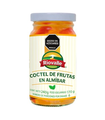 COCTEL DE FRUTAS RIOVALLE  FRASCO 240 GRAMOS
