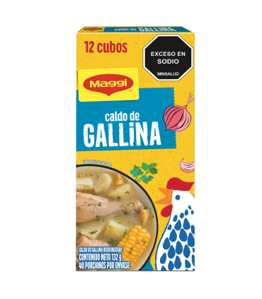 CALDO MAGGI GALLINA 12CUB 132 GRAMOS
