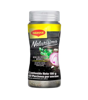 SAZONADOR NATURISIMO MAGGI  FRASCO 180 GRAMOSxUND