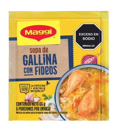 SOPA MAGGI GALLINA CON FIDEOS  SOBRE 52G
