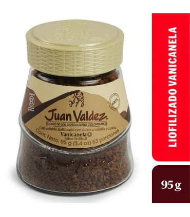 CAFE JUAN VALDEZ LIOFILIZADO VANILLA CANELAx95 GRAMOS