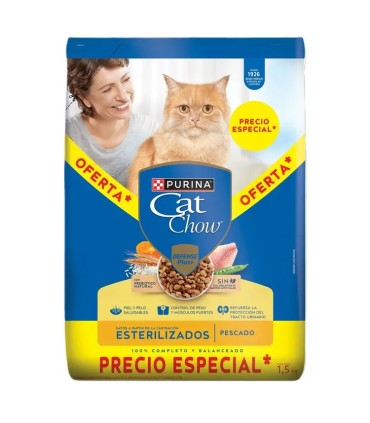 CAT CHOW ESTERILIZADOS  BOLSA 1.5 KILO