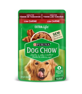 DOG CHOW ADULTOS TODOS TAMAÑOS CARNE DOYPACK 100 GRAMOS