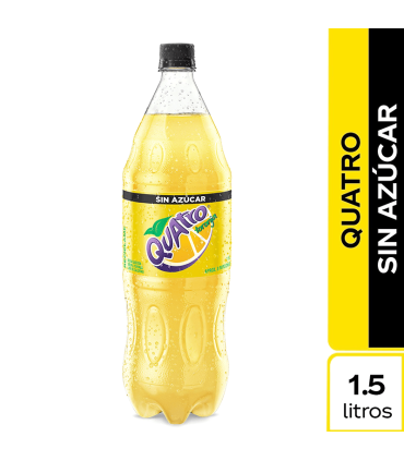 GASEOSA QUATRO SIN AZUCAR BOTELLA 1.5 LITRO