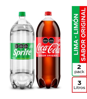 OFERTA GASEOSA COCACOLA  3 LITRO+SPRITE  3 LITRO P.ExU