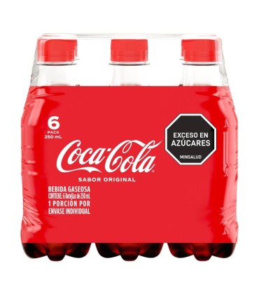 GASEOSA COCA COLA PET SIXPACK250 MILILITRO