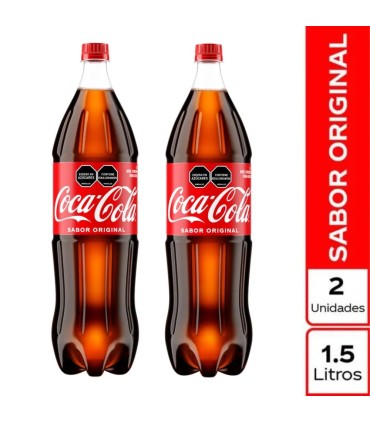 OFERTA GASEOSA COCACOLA BOTELLA 1,5Lx2 UNIDAD