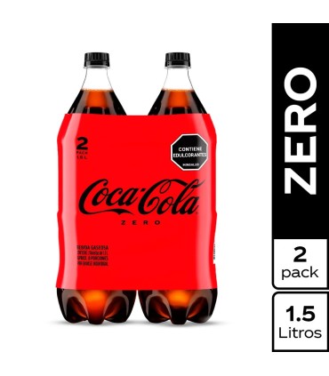 OFERTA GASEOSA COCACOLA SIN AZUCAR BOTELLA 1,5Lx2 UNIDAD