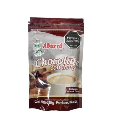 CHOCOLATE ABURRA CON LECHE DOYPACK210GR