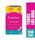 OFERTA PROTECTOR CAREFREE TODOS LOS DIAS CAJA 150 UND