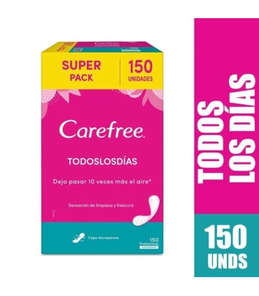 OFERTA PROTECTOR CAREFREE TODOS LOS DIAS CAJA 150 UND