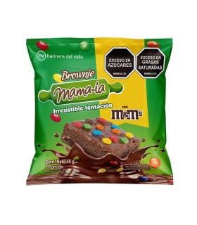 BROWNIE MAMA IA M&M PAQUETE55GRAMOS X UNIDAD