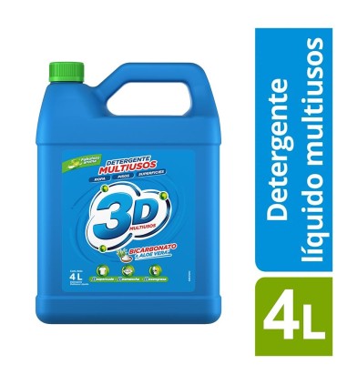 DETERGENTE 3D LIQUIDO MULTIUSOS TARRO 4 LITRO