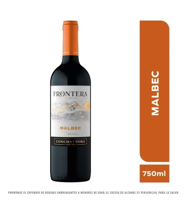 VINO FRONTERA MALBEC TINTO BT750 MILILITROS