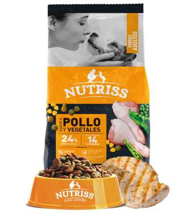 ALIMENTO NUTRISS ADULTOS POLLO VEGETALES BOLSA 1KG