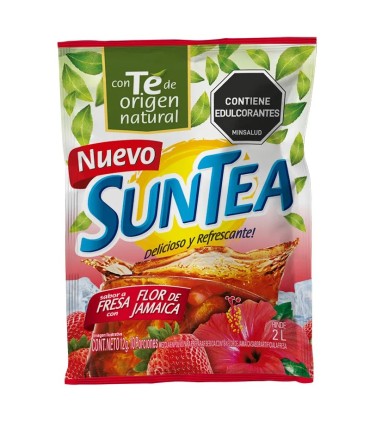 BEBIDA SUNTEA FRESA FLOR JAIMICA 2 LITROx12GR