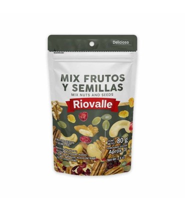 MIX FRUTOS SEMILLAS RIOVALLE BOLSA 80GR