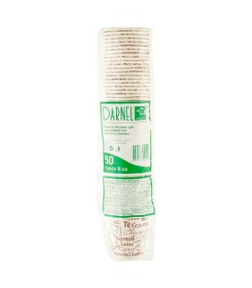 VASO DE PAPEL DARNELL 8 ONZ PAQUETE 50UNDS