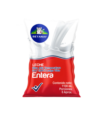 LECHE BETANIA ENTERAx900 MILILITROSX UNIDAD