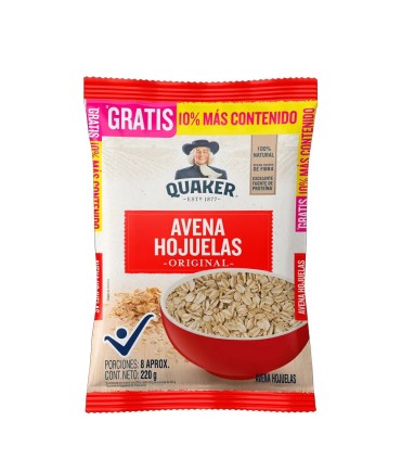 AVENA QUAKER HOJUELA BOLSA 220GR