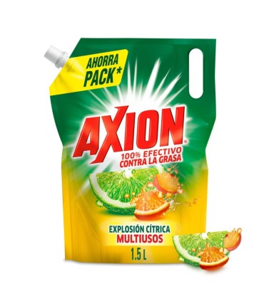 LAVAPLATOS AXION EXPL CITRICA DOYPACK1.5 LITRO