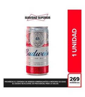 CERVEZA BUDWEISER LT269 MILILITROSX UNIDAD