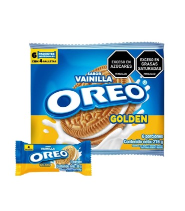 GALLETA OREO GOLDEN PAQUETEx324GRAMOSx6 UNDS