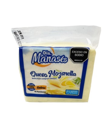 QUESO MOZZARELLA MANASES ENTERO BLx400GR