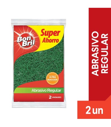 ESPONJA BONBRIL ABRASIVO REGULAR x 2 UNIDADES