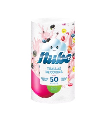 TOALLA DE COCINA NUBE NATURAL DOBLE HOJA 50HOJAS x 1 ROLLO