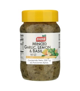 AJO PICADO BADIA LIMON ALBAHACA FRASCO 226.7GR