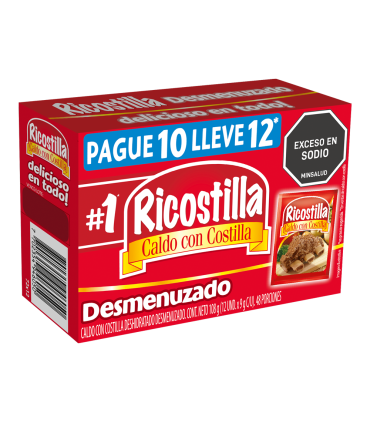CALDO RICOSTILLA DESMENUZADO 12U x 108 GR