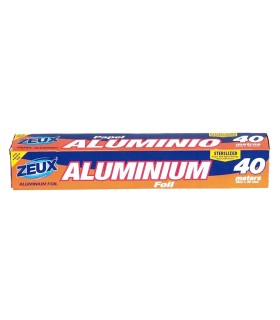 PAPEL ALUMINIO ZEUX CAJA x40MTS