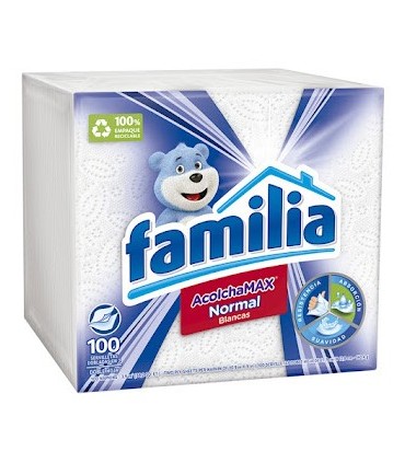 SERVILLETA FAMILIA NORMAL DOBLADA EN 2 x100 U