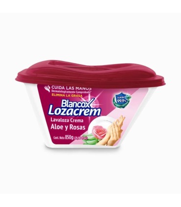 LAVAPLATOS LOZA CREM ALOE ROSAS PT850 GRAMOS