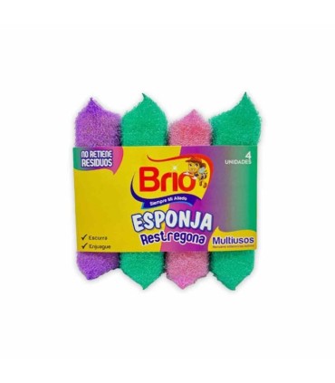 ESPONJA BRIO RESTREGONA X4 UNDS