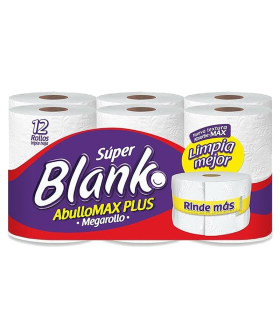 PAPEL HIGIENICO SUPER BLANKO MEGAx12 UNIDAD