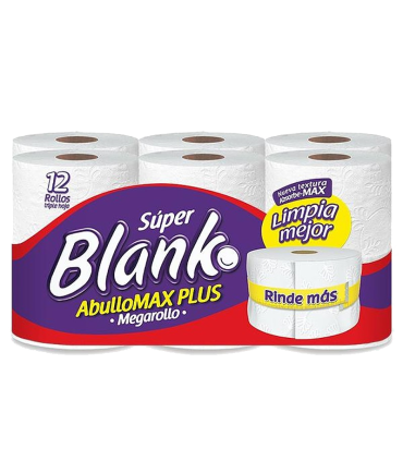 PAPEL HIGIENICO SUPER BLANKO MEGA X 12UDS