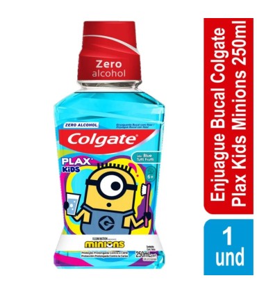 ENJUAGUE COLGATE PLAX MINIONS  FRASCO 250M