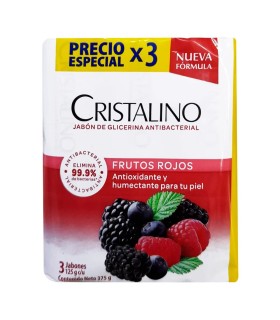 OFERTA JABON CRISTALINO F.ROJO 3BARRA X125 GRAMOS